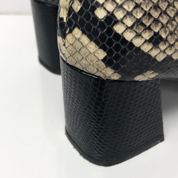Freda Salvador Charm Snake and Croc Ankle Boots - Picture 7 of 12